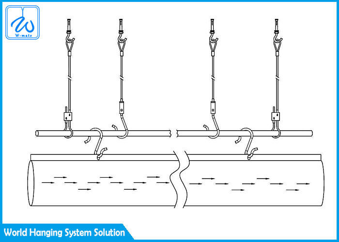 Slide Track Suspension HVAC Hanging Kit Custom Length SGS Certificated