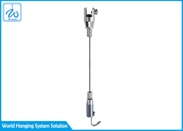 7 X 7 Artwork Cable Hanging System With Hook , Automatic Lock Line Photo Hanging System
