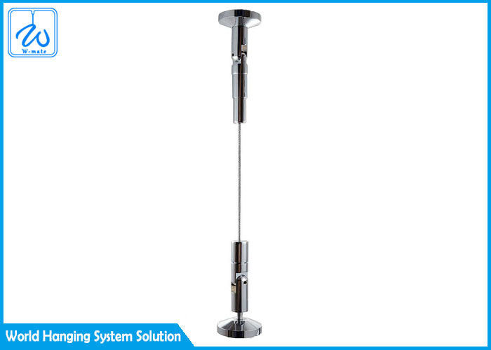 Wall To Floor Art Cable Hanging System Customized Length / OD 50KG Working Load