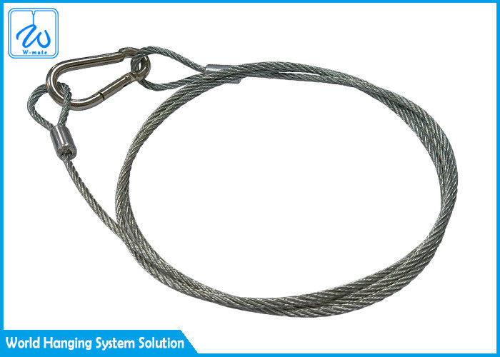 2mm 7*7 Steel Wire Rope Lanyard Safety Cable For Led Par Light Bulbs