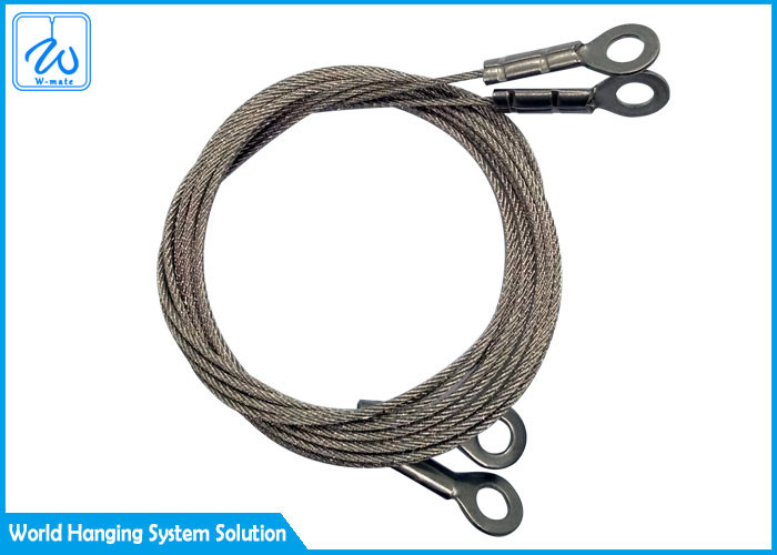 Secure Wire Rope Cable Slings With Eyelets For Wire Hanging System