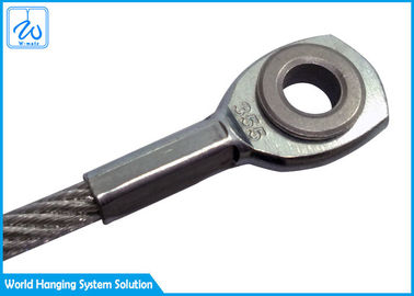 Single Leg 304 Aircraft Wire Cable Fittings Eye Terminal No Coating