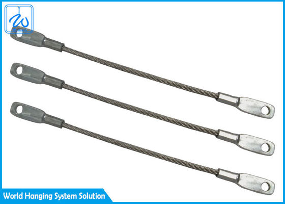Galvanised Steel Wire Rope Crimp Ends Thimble Eye For Hanging Support Lanyards