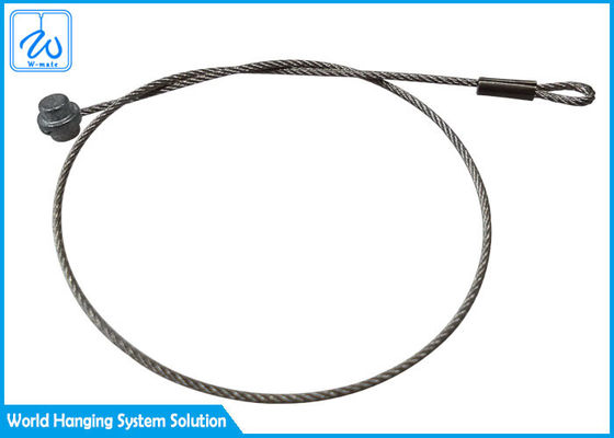 Stainless Steel Wire Rope Assembly Adjustable Safety Cable With Hook Wire Rope Lanyards