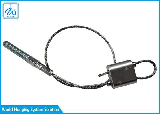 Easy To Adjust 1.5mm Steel Cable Gripper With Loops For HVAC Ducting Hanging