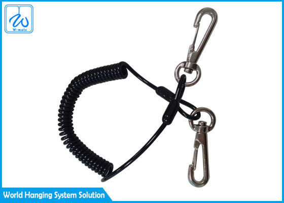 Multicolor Theft Proof Spring Coil Cord Keychain / Safety Fishing Ropes