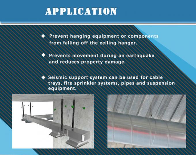 Wall Bracket For Pipe Seismic Bracing Kit With Wire Rope Looping Gripper