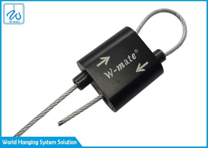 Looping Type Black Cable Gripper Steel Wire Rope Easy Adjuster Hanging Kit