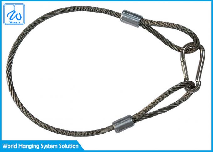2mm 7*7 Steel Wire Rope Lanyard Safety Cable For Led Par Light Bulbs
